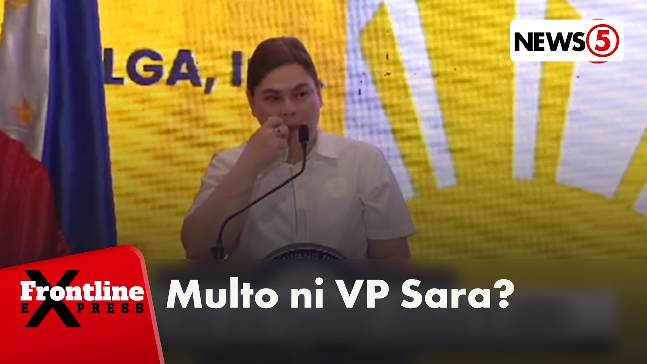 VP Sara, naiyak; Paano raw kung hindi na lang siya tumakbo kasama si PBBM? | Frontline Express