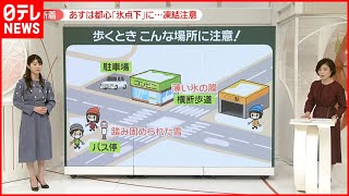 【凍結】滑りやすい場所はどこ？雪の翌日 朝は転倒に注意