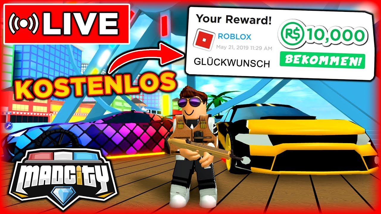 Kostenlose Robux Gewinnspiel Mad City Roblox Youtube - roblox mad city qartulad რისთვისაა 1000 robux