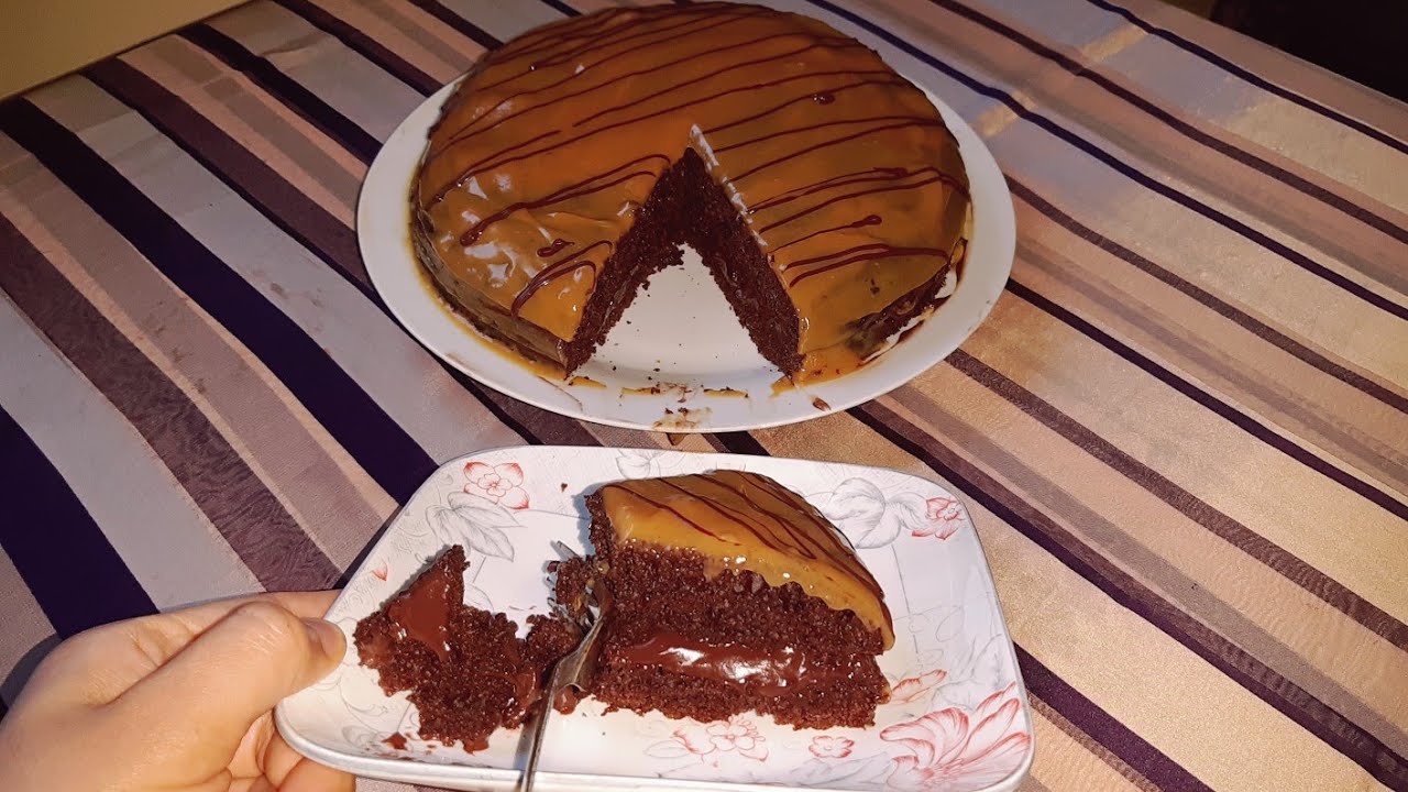 ب2 بيضات وجدي كيكة معلكة خطيرة  عامرة شكلاط بصوص كراميل جربيها مذاقها خيااااال