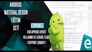 30 Appbar Layout ve Scroll Flags | Android Material Design Eğitim Seti