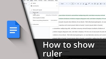 How to show ruler in Google Docs ✅ Tutorial