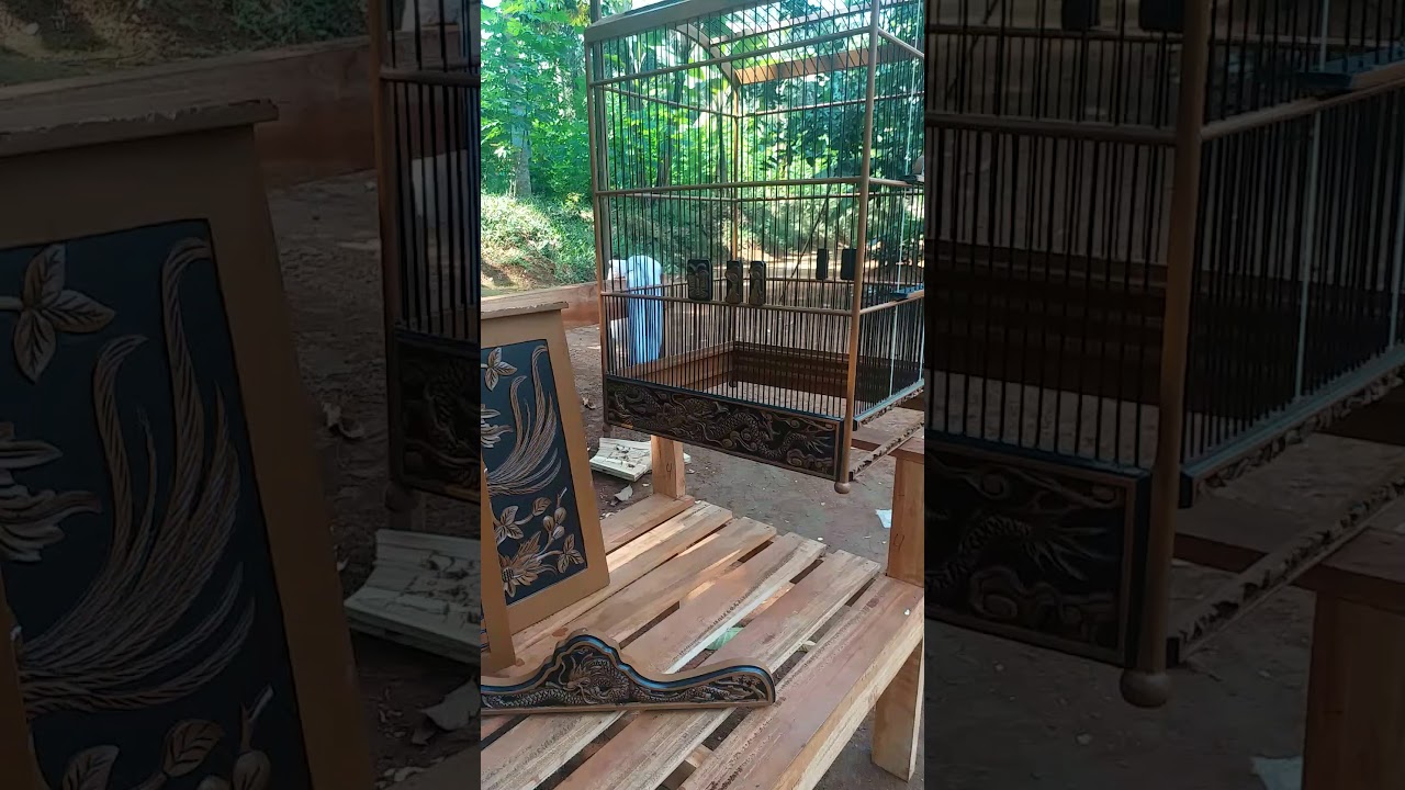 Sangkar kotak ukir. redi ukuran 40x45 silahkn bosku 