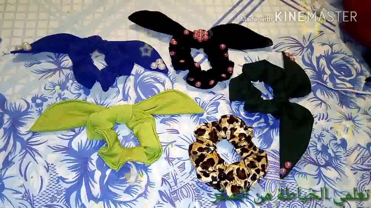 لا تشرتيها اصنعيها بنفسك ماسكات او ربطات  الشعر (لن ترمي بقايا القماش بعد مشاهدة هذا الفديو )❤❤❤