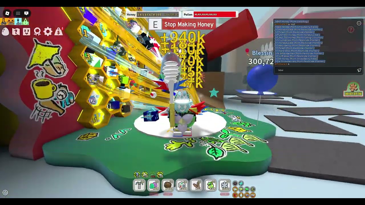 My progress,new gear + planters in the game bss