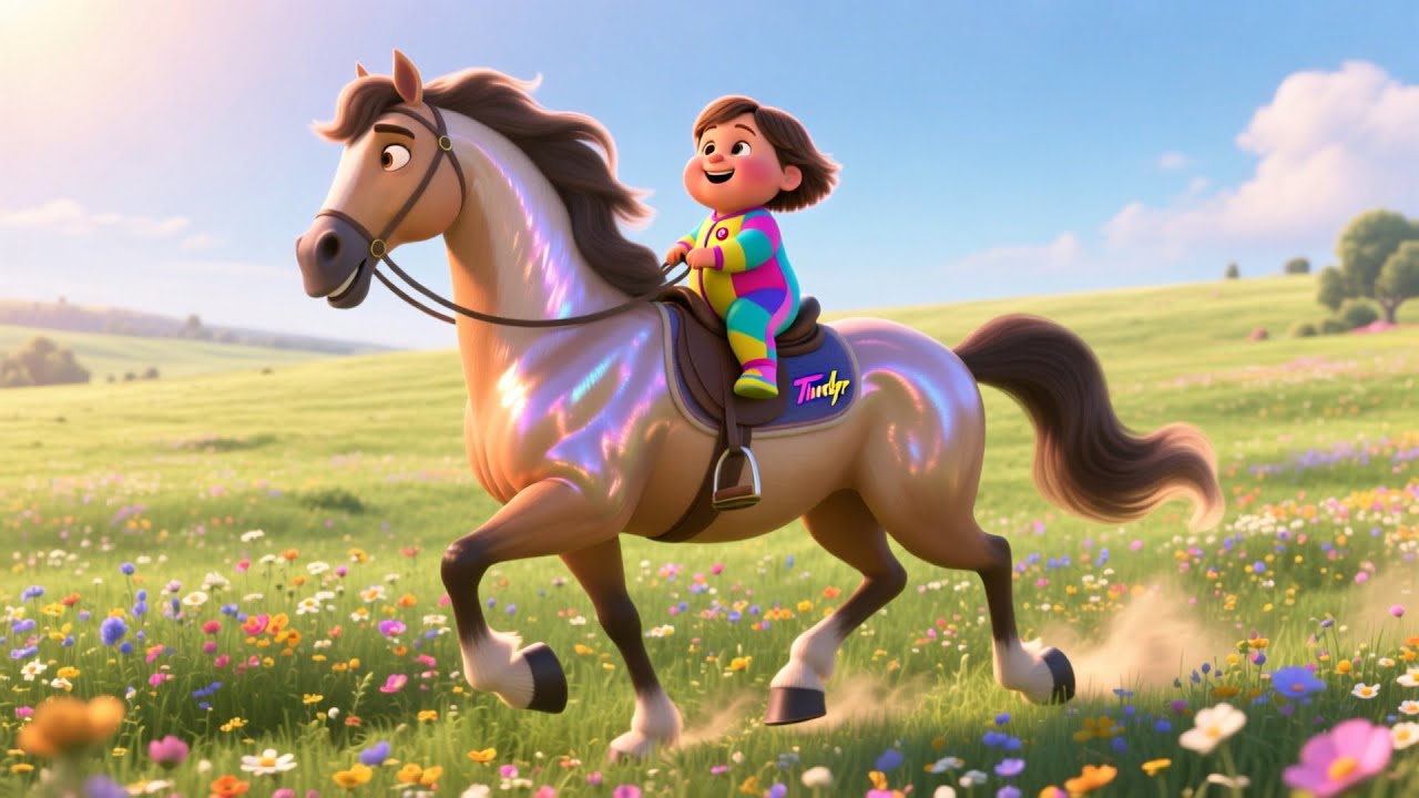 Gentle Horse Baby Ride 🐴 Fun Farm Song for Kids | Calm Music Nursery Rhyme