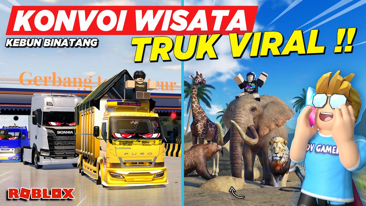 WISATA TRUK TELOLET BASURI VIRAL KE KEBUN BINATANG TERBESAR !! ROLEPLAY TRUK INDONESIA - Roblox