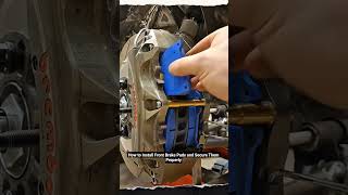 How to Install Front Brake Pads and Secure Them Properly #shorts #tips