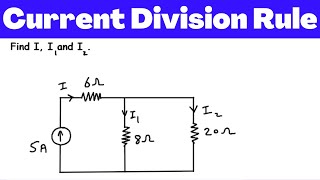 Current Division Rule Example | Electrical Engineering