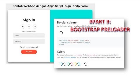 Login Form with Google Apps Script - Part 10: Bootstrap Preloader