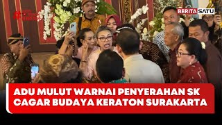 Adu Mulut Warnai Penyerahan SK Cagar Budaya Keraton Surakarta #beritasatu