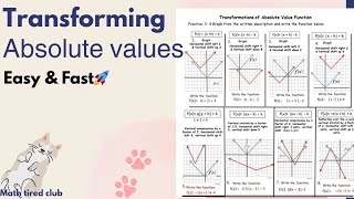 Transforming absolute value functions
