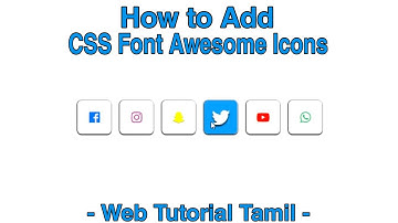 How to Add CSS Font Awesome Icons - Web Tutorial Tamil ||#html #css #tamil #support#shorts #trending
