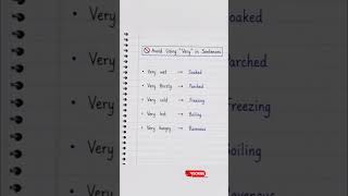 ❌Avoid using 'very' in sentences #avoidingmistakes #spokenenglish #englishlearning #ytshorts