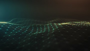 Immersive 3D Wave with Connected Dots and Line. Data Science Technology Background and Digital World