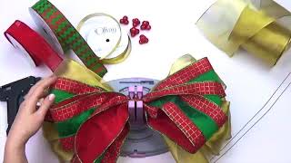 Bow Genius - Christmas Tree Topper with Small Bows- DIY Christmas Tree Bow