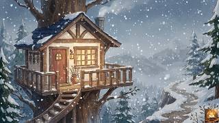 It Snowed — Only One Small Light in the Treehouse | Warm Soup, Soft Blankets, a Long-Written Letter screenshot 3