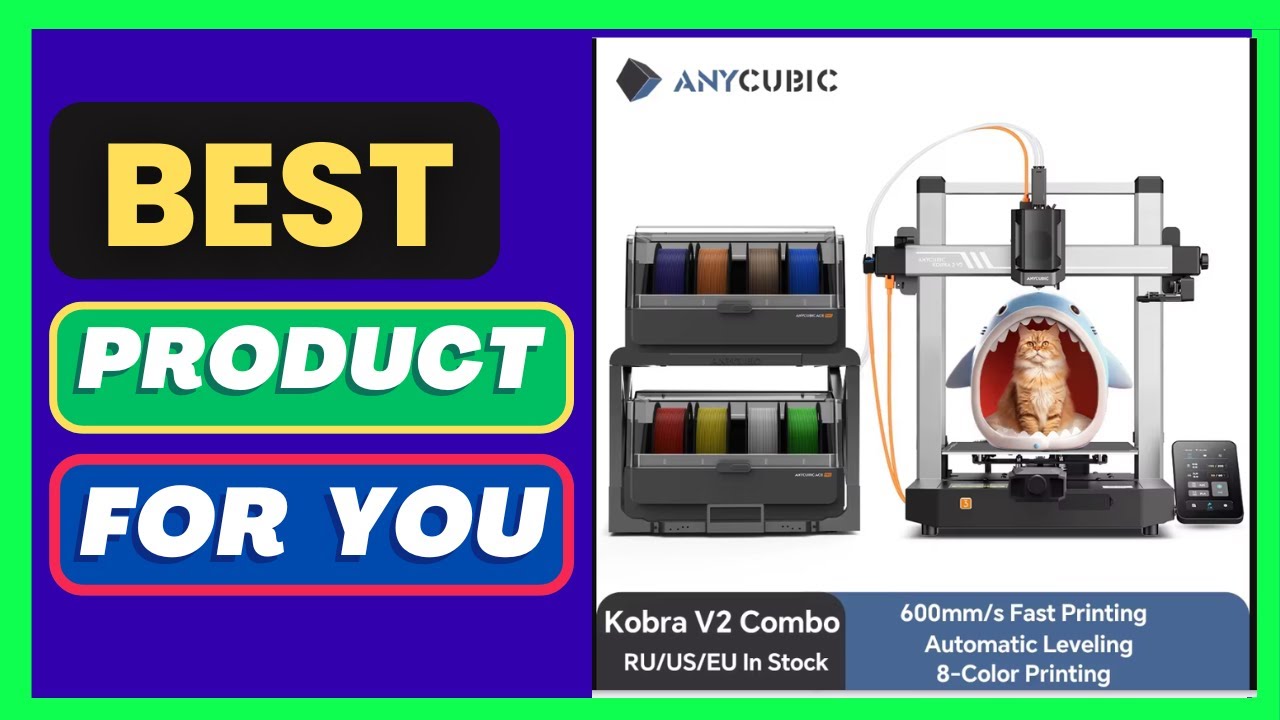 ANYCUBIC Kobra 3 V2 Combo AE Version 8 Colors