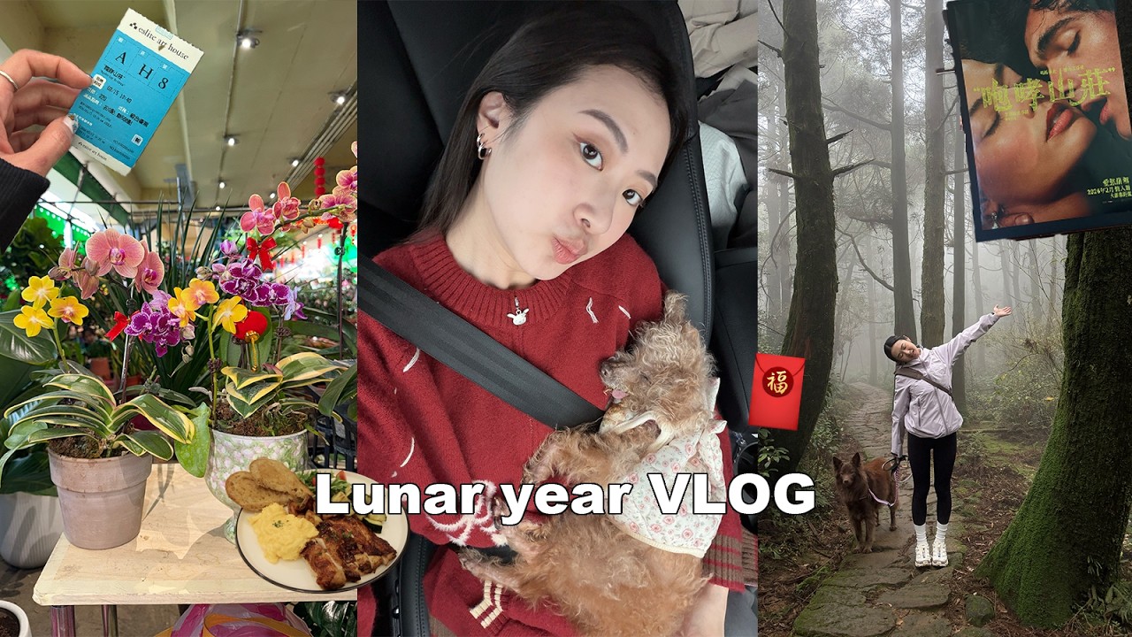 過年VLOG🧧自己去看咆哮山莊！逛建國花市、第一次參加性別趴、爬超美頂山、包水餃、每晚都吃年菜🍽️