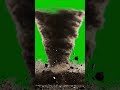 Wide Tornado Funnel with Dust Cloud Green Screen