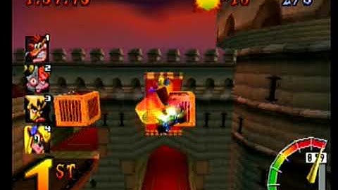 CTR Crash Team Racing: Arcade: Cortex Castle: Single: Medium: 5 Laps [Race Time] - Playstation 1