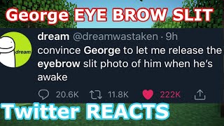 GeorgeNotFound has an EYEBROW SLIT *Dream WANTS to SHOW US!* Twitter Reacts!