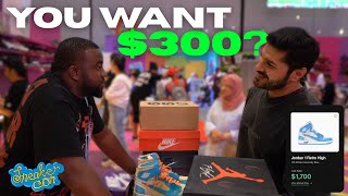 He Wanted $300 For Used Off White UNC 1's! (Sneaker Con Qatar)
