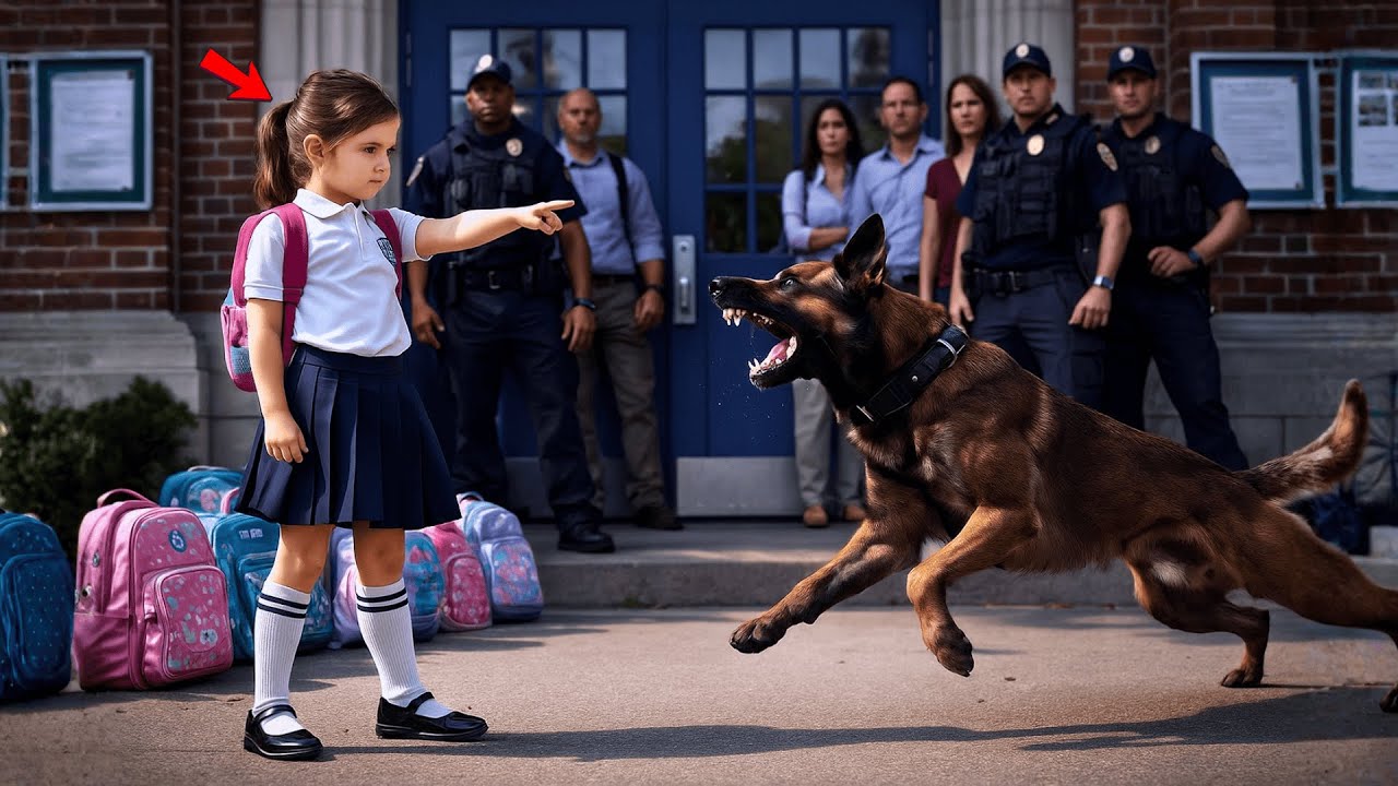 Policyjny pies szalał bez kontroli — to, co zrobiła mała dziewczynka, zmroziło wszystkich