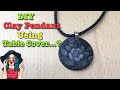 #Pendant #Clay #HowToMake #DIY #Necklace How To Make Clay Pendant Using Table Cover Embossed