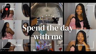 #VLOG: DOING MY OWN HAIR | SOUTH AFRICAN YOUTUBER | MORNING ROUTINE | LAUNDRY DAY | CURLS ON BRAIDS