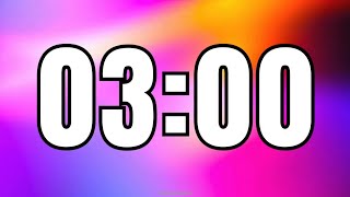 3 Minute Countdown Timer | Neon Flow ⚡