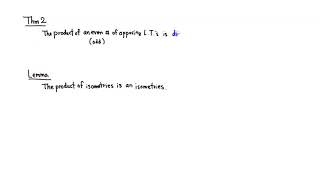 Products of Isometries