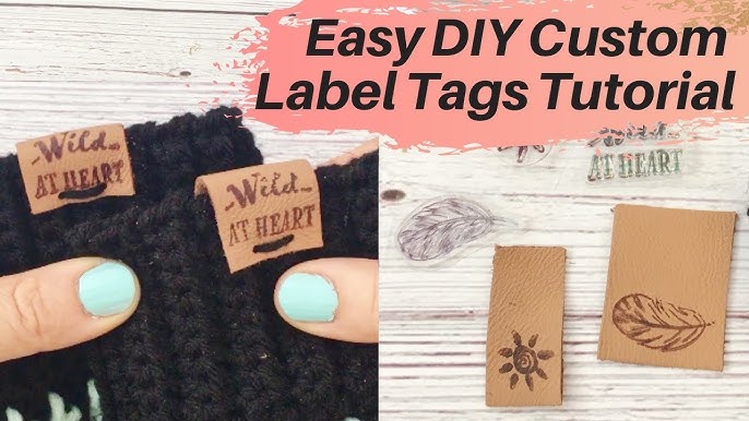 Custom Faux Leather Tags With Rivets, Personalized Labels With