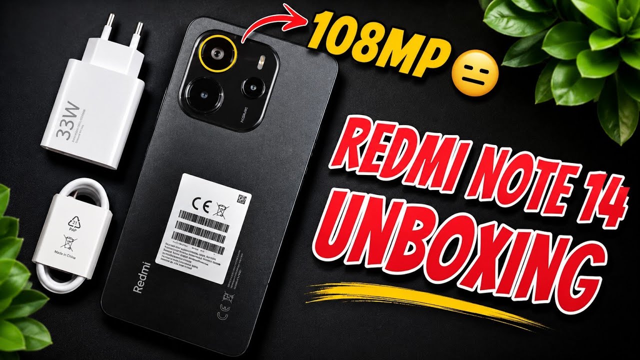 📦 Xiaomi Redmi Note 14 Unboxing – 8/256GB Midnight Black | Price