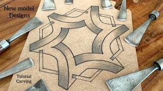 Tutorial Wood Carving New model(how to wood carving design)