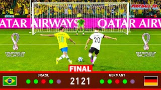 Brazil Vs Germany  Final Penalty Shootout  Fifa World Cup 2022  Pes 2021 Gameplay Pc
