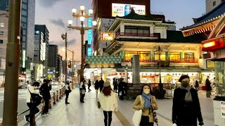 【4K】Tokyo Evening Walk - Asakusa, Tokyo Skytree (Jan.2022)