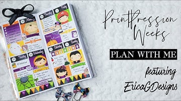 Print Pression Weeks | Plan With Me feat. Erica G Designs