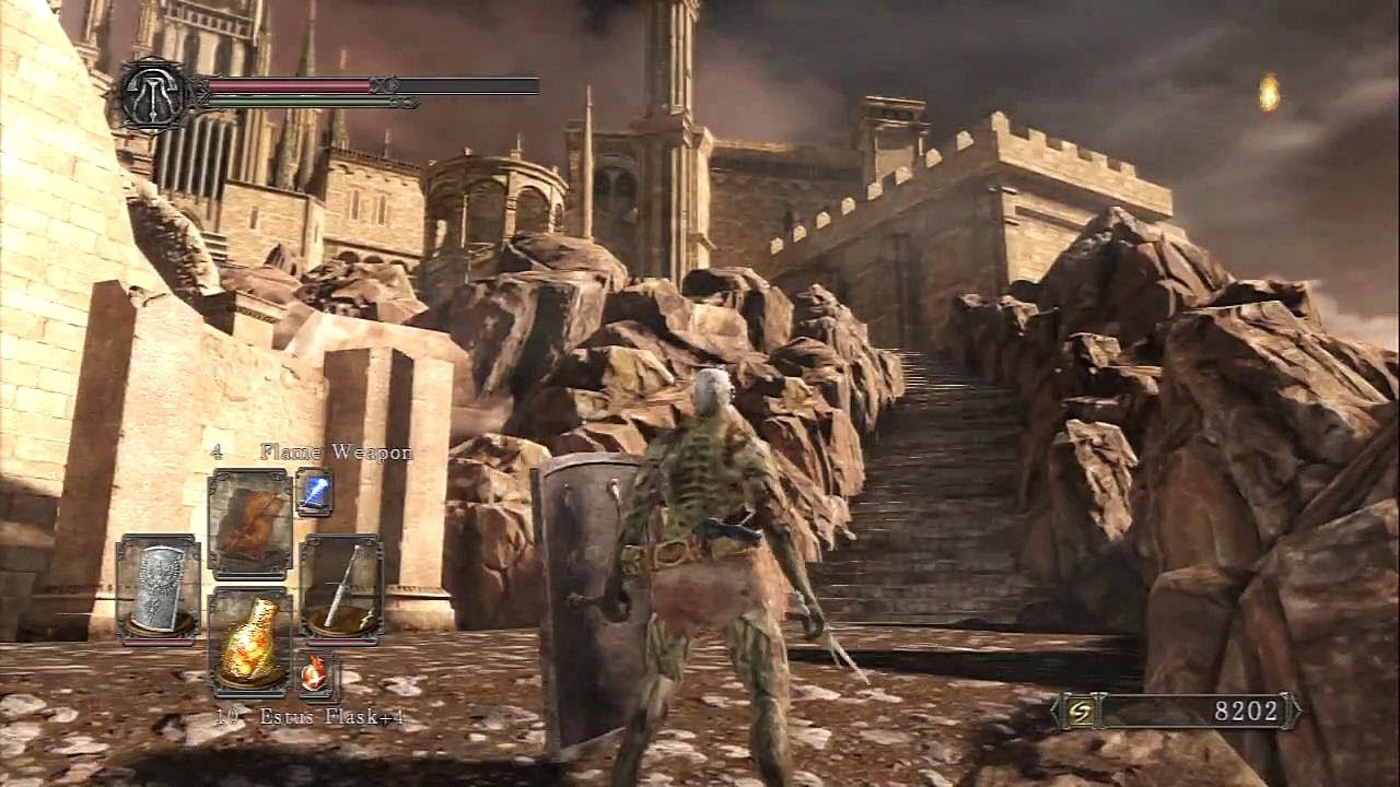 Dark Souls II - Dragon Aerie: Crossed Long Bridge To Dragon Shriner Not Attacked (No Eggs Destroyed)