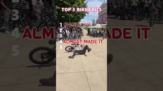 TOP 5 BIKE FAILS #skateboarding #parkour #parkourfail #top5 #funny #closecall #bike #downhill