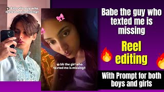 Babe The Girl Who Texted Me Is Missing Viral Reel Edit | Gemini Ai Blood On Face Viral Reel Prompt