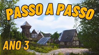 ANO 3 - GUIA COMPLETO PASSO A PASSO de MANOR LORDS! Colonizando uma NOVA VILA e foco na AGRICULTURA!