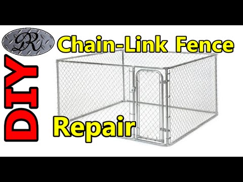 ★diy-mending-chain-link-fence-panels,-dog-kennel-fencing,-perimeter