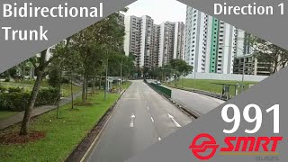 archived Singapore Smrt Buses Trunk Bus Service 991 Route Visual direction 1