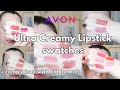 Swatches Of The NEW AVON Ultra Creamy Lipsticks All Shades Swatches Of The NEW AVON Ultra Creamy Lipsticks All Shades