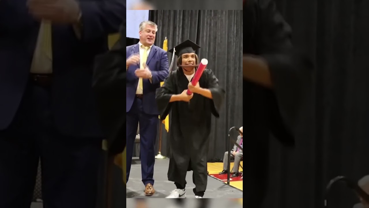 Разбрасывание конфетти во время выпускного