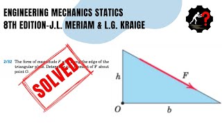 Problem 2.32 | The force of magnitude F acts along the edge of the triangular plate. Determine the