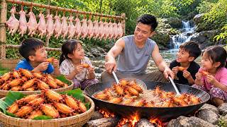 CRISPY FRIED CHICKEN WINGS | A Special Gift from My Forest Farm for the Village Children screenshot 5