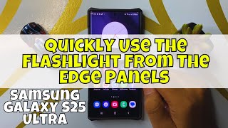 How to Quickly Use The Flashlight From The Edge Panels Samsung Galaxy S25 Ultra screenshot 2