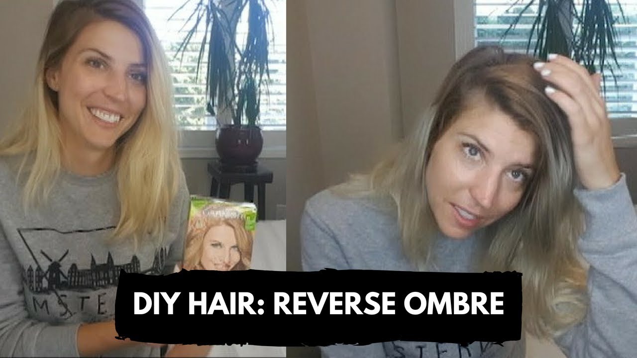 Diy Box Dye Reverse Ombre Hair Tutorial Fail Youtube